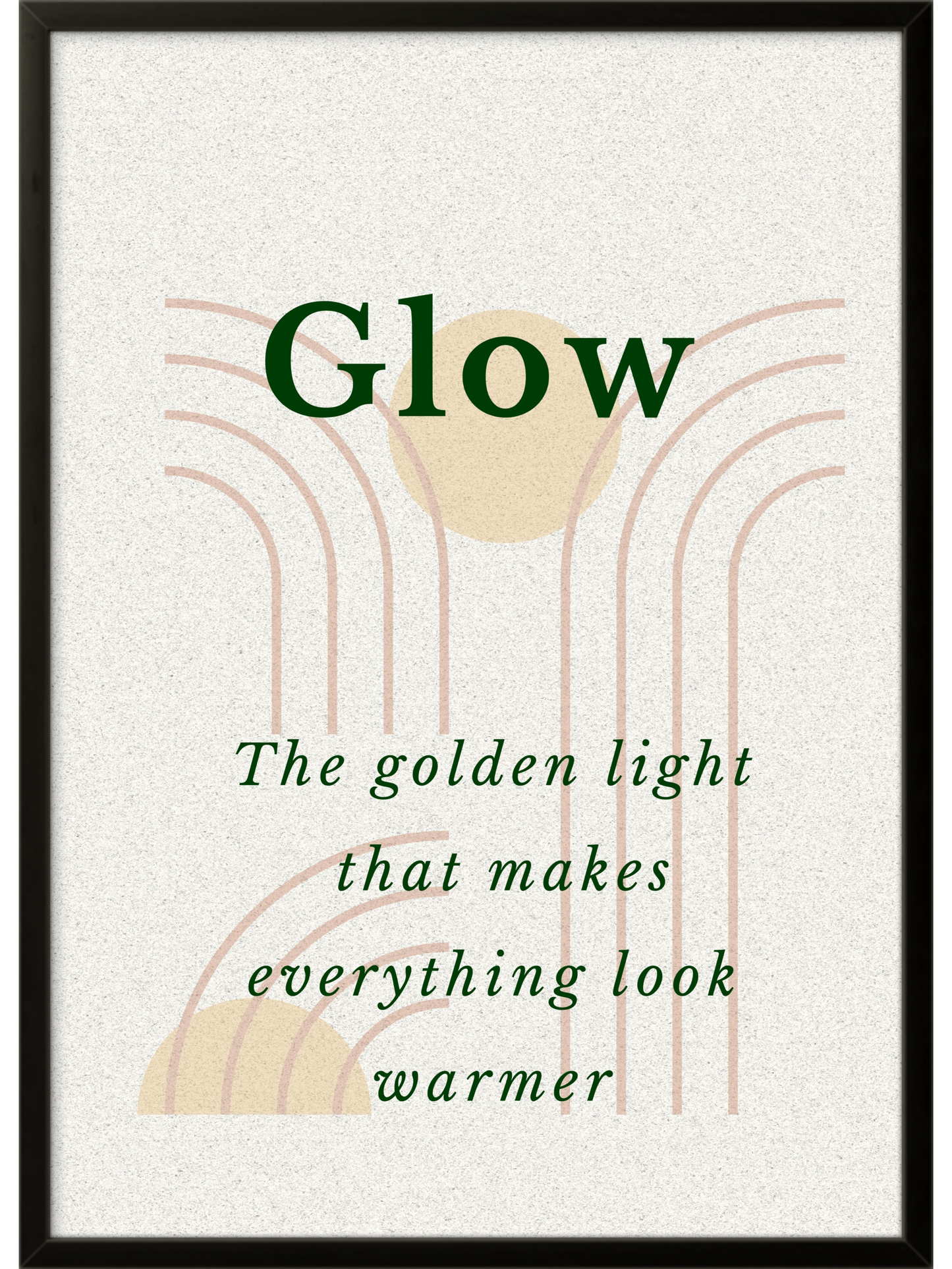 Glow | Ready Framed Minimalist Neutral Print | Cozy Signature Collection Scandinavian Wall Art