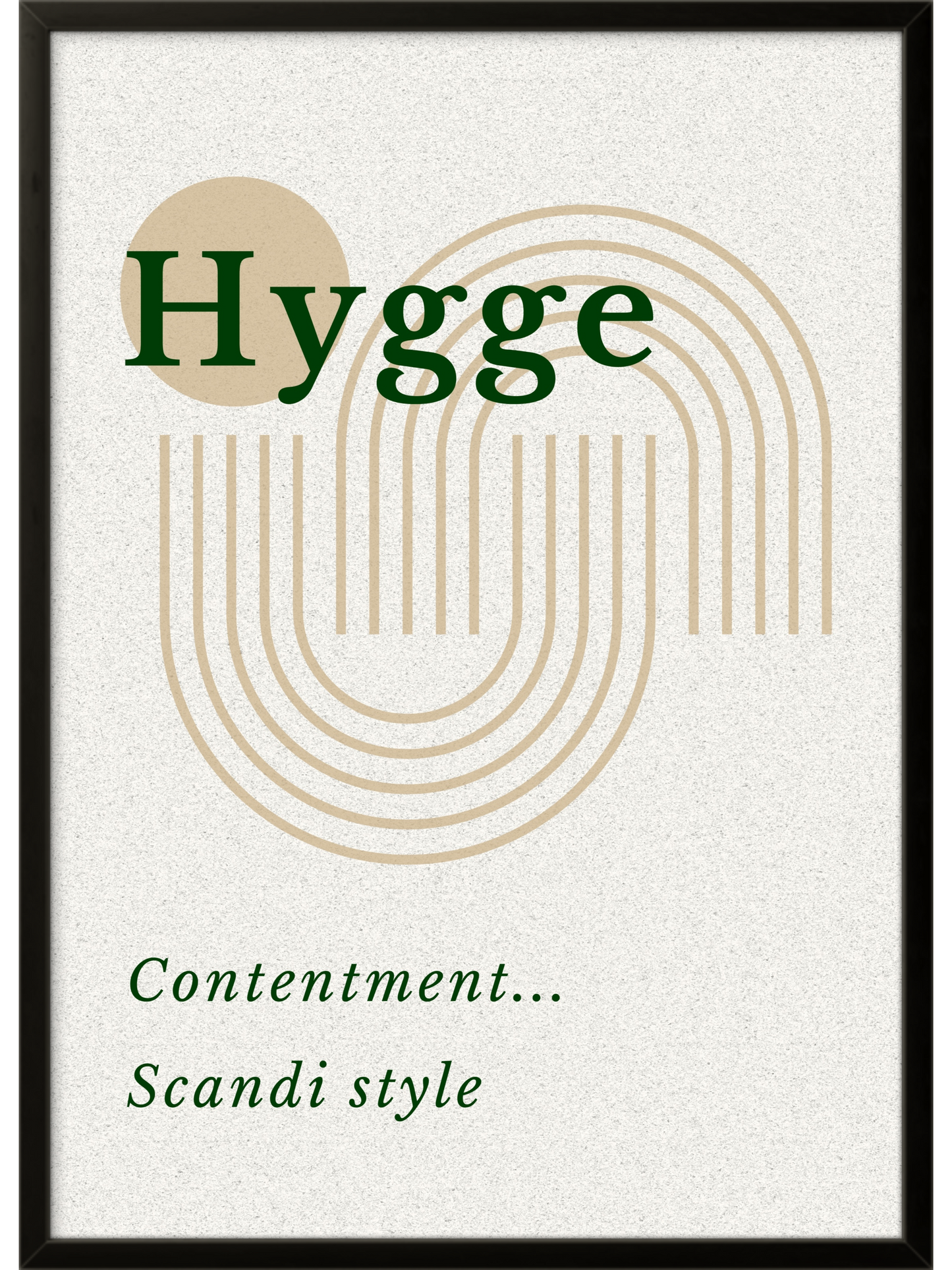Hygge | Ready Framed Scandinavian Wall Art | Cozy Signature Collection Minimalist Neutral Decor