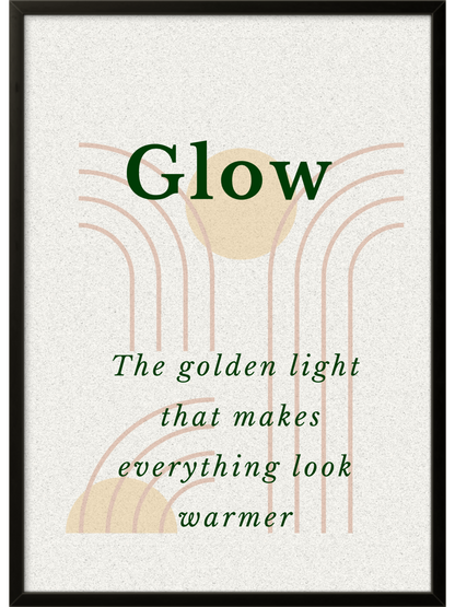 Glow | Ready Framed Minimalist Neutral Print | Cozy Signature Collection Scandinavian Wall Art
