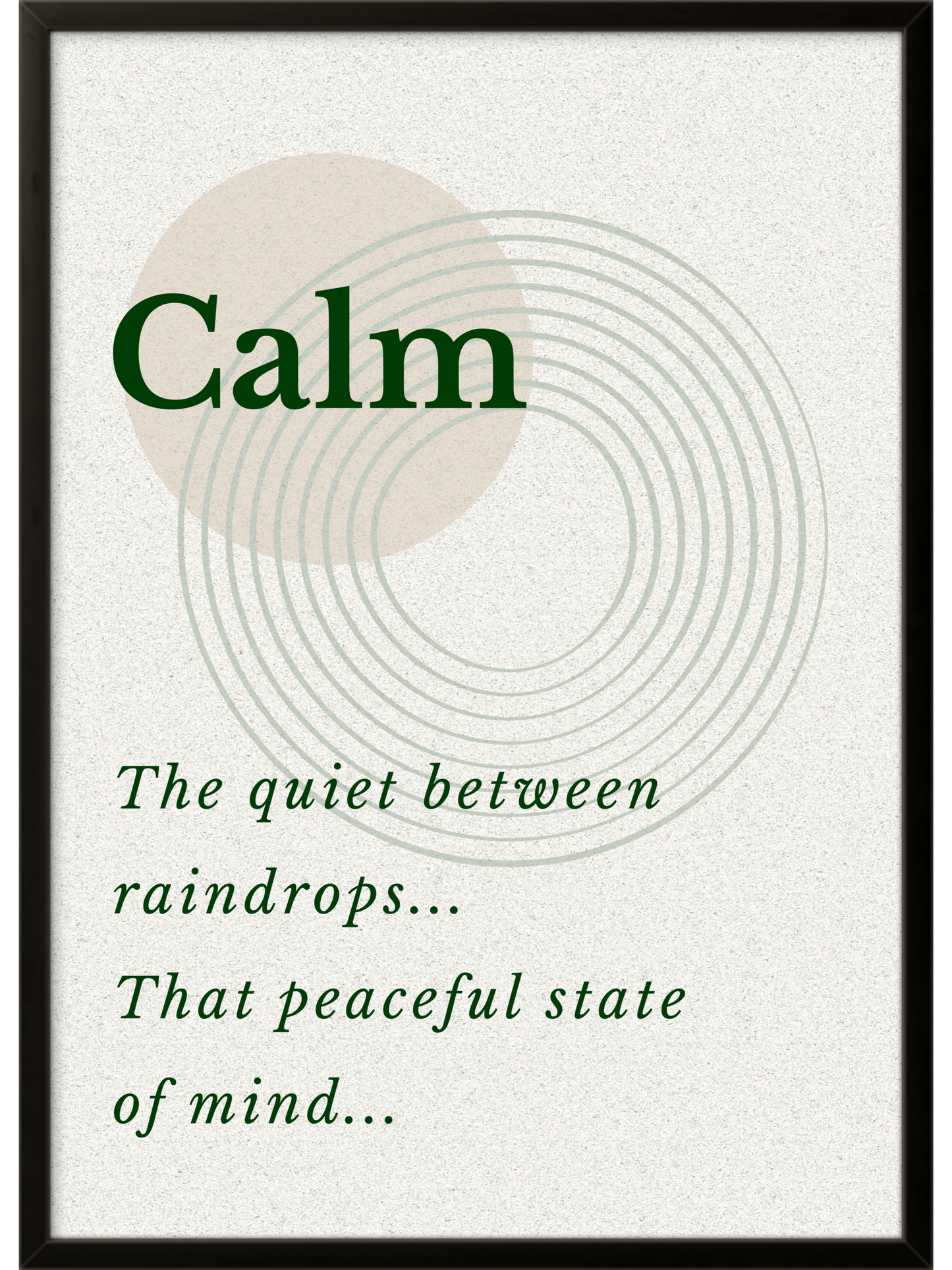 Calm | Ready Framed Scandinavian Wall Art | Cozy Signature Collection Minimalist Neutral Decor