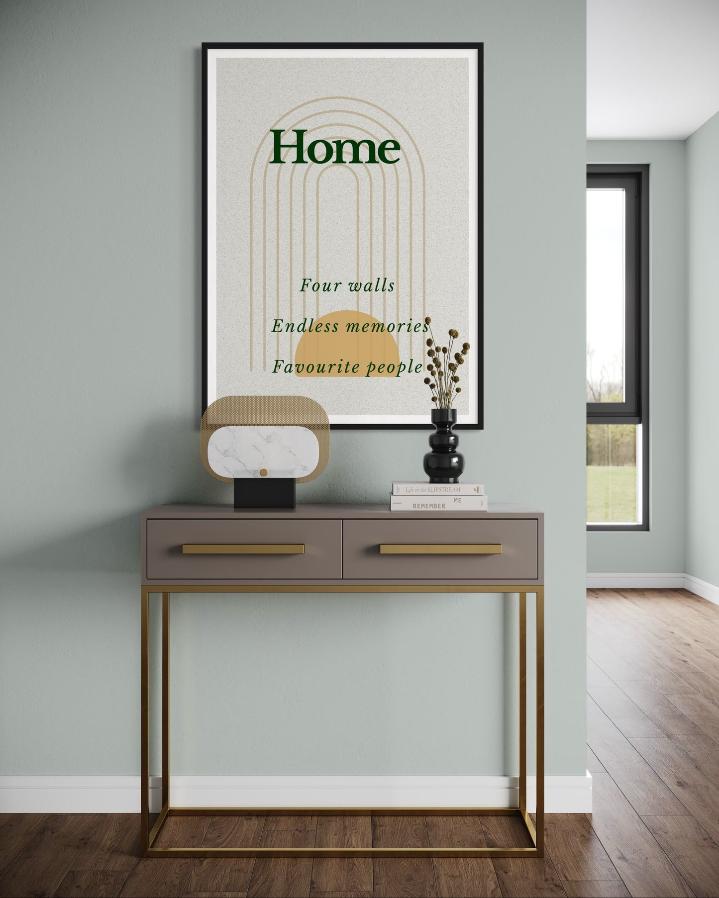 Home | Ready Framed Scandinavian Wall Art | Cozy Signature Collection Minimalist Neutral Print