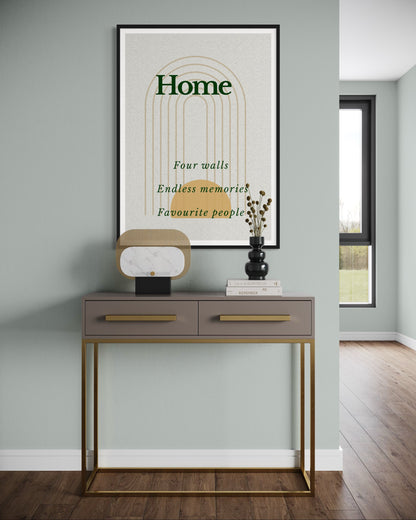 Home | Ready Framed Scandinavian Wall Art | Cozy Signature Collection Minimalist Neutral Print
