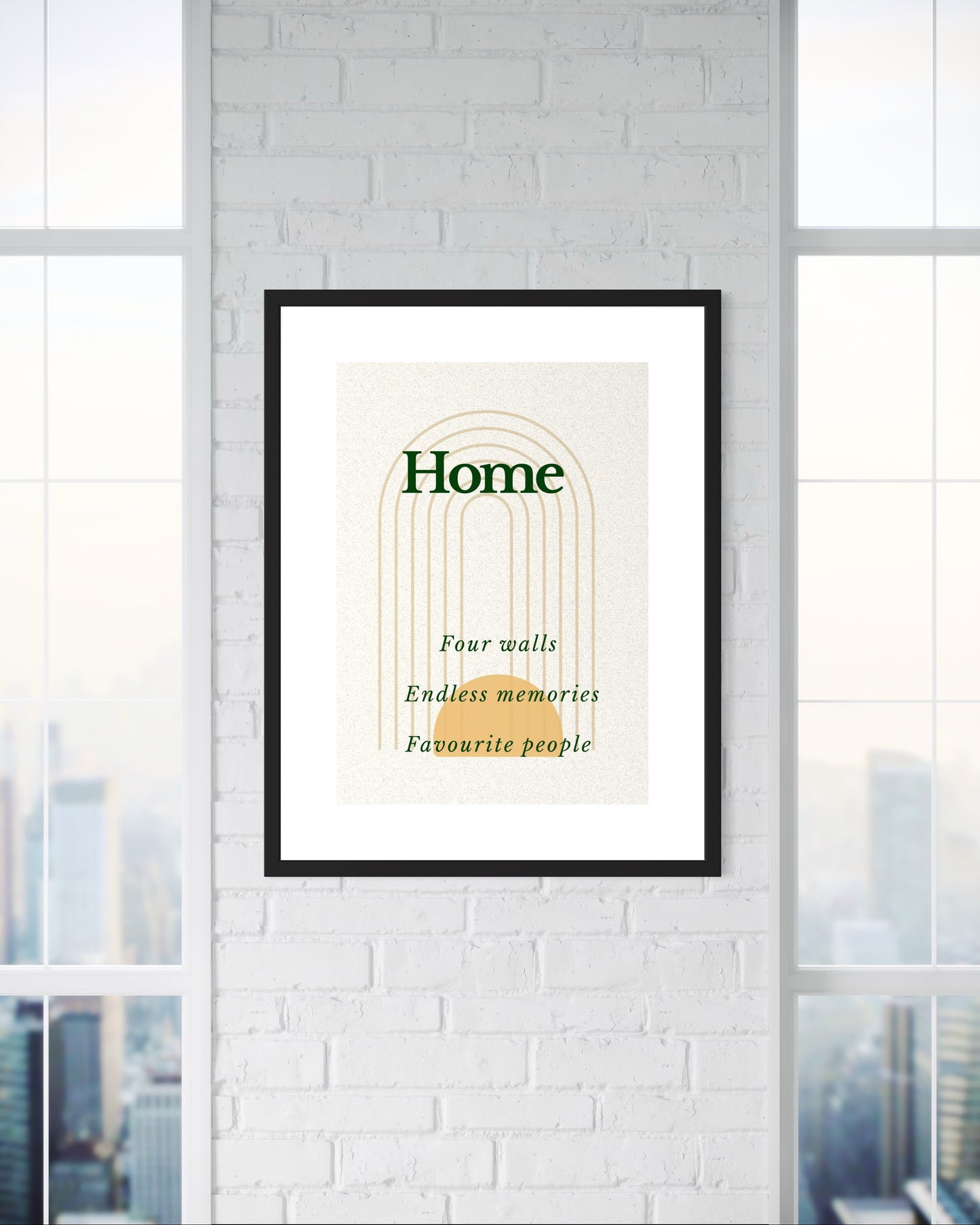 Home | Ready Framed Scandinavian Wall Art | Cozy Signature Collection Minimalist Neutral Print