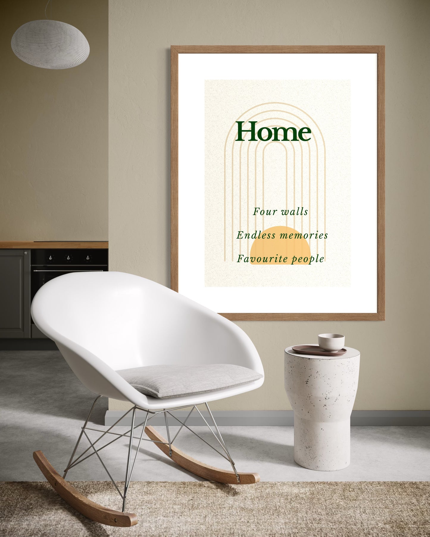 Home | Ready Framed Scandinavian Wall Art | Cozy Signature Collection Minimalist Neutral Print