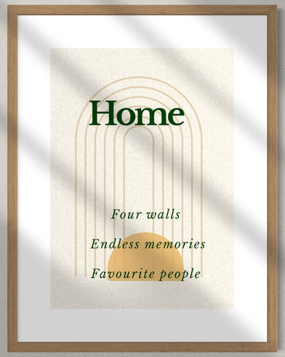 Home | Ready Framed Scandinavian Wall Art | Cozy Signature Collection Minimalist Neutral Print